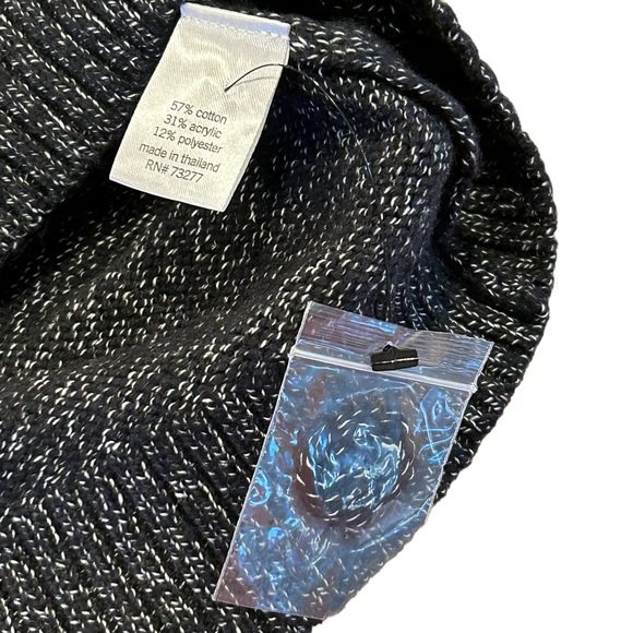 Sonoma NWOT Black White Marled Crewneck Sweater XXL - Picture 5 of 9